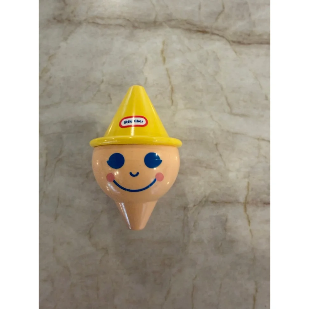 Vintage Baby Little Tikes clown spinning top Yellow & Beige Toy One Size